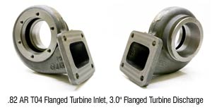T4 Flanged Tangential Housing with 3" V-band Discharge (.82 A/R Only)